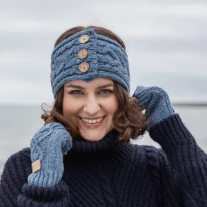 Aran Donegal Cable Button Headband