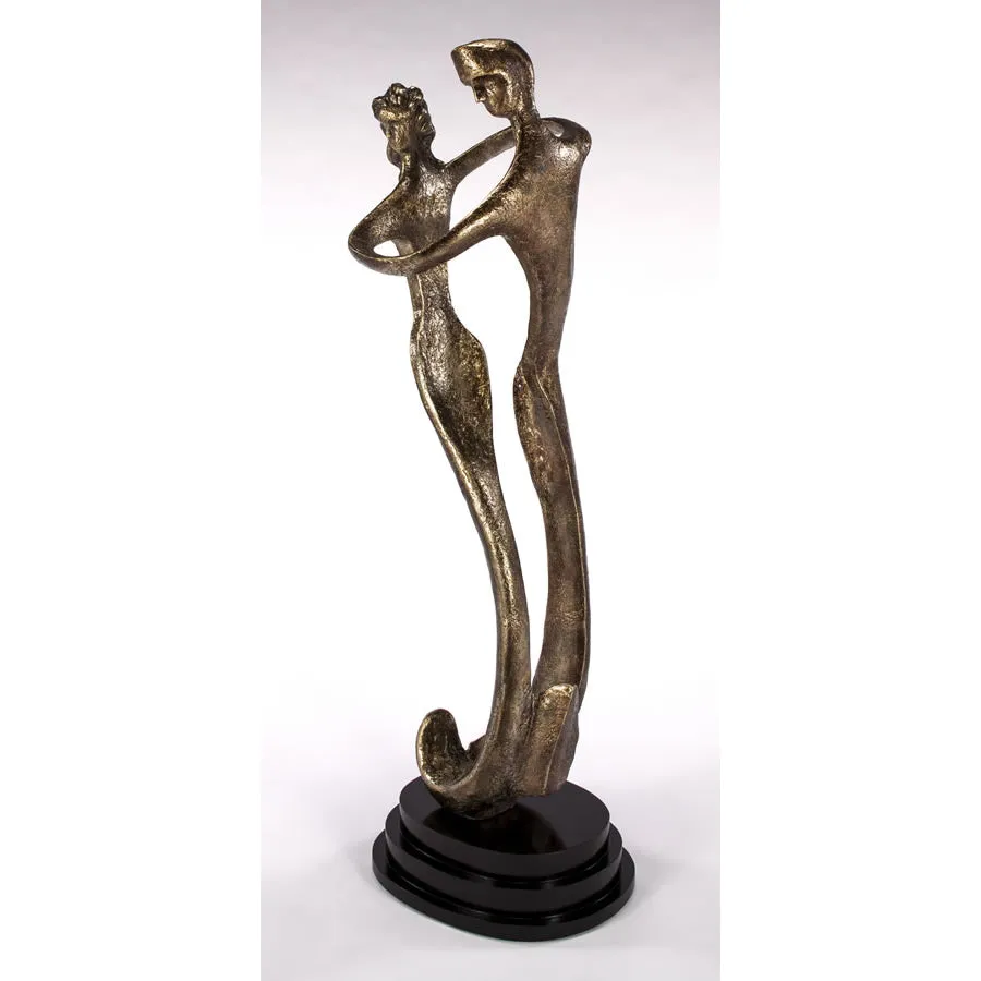 As One - Modern Dancing Couple Floor Sculpture