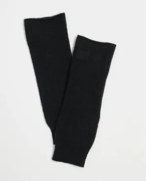 Black Cashmere Fingerless Gloves