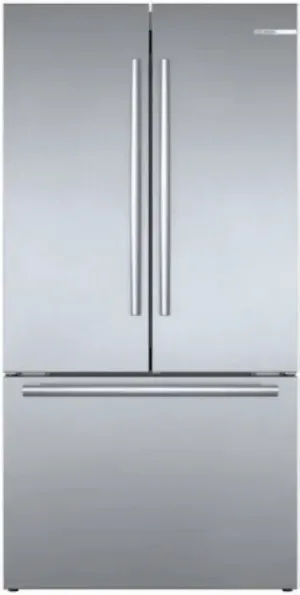 Bosch 800 Series B36CT80SNS 36 Inch Smart Counter Depth French Door Refrigerator with 21 cu. ft. Capacity, Ice Maker, Internal Water Dispenser, Touch Control Panel, LED Light, VitaFreshPro, Dual Evaporators, MultiAirFlow: Stainless Steel