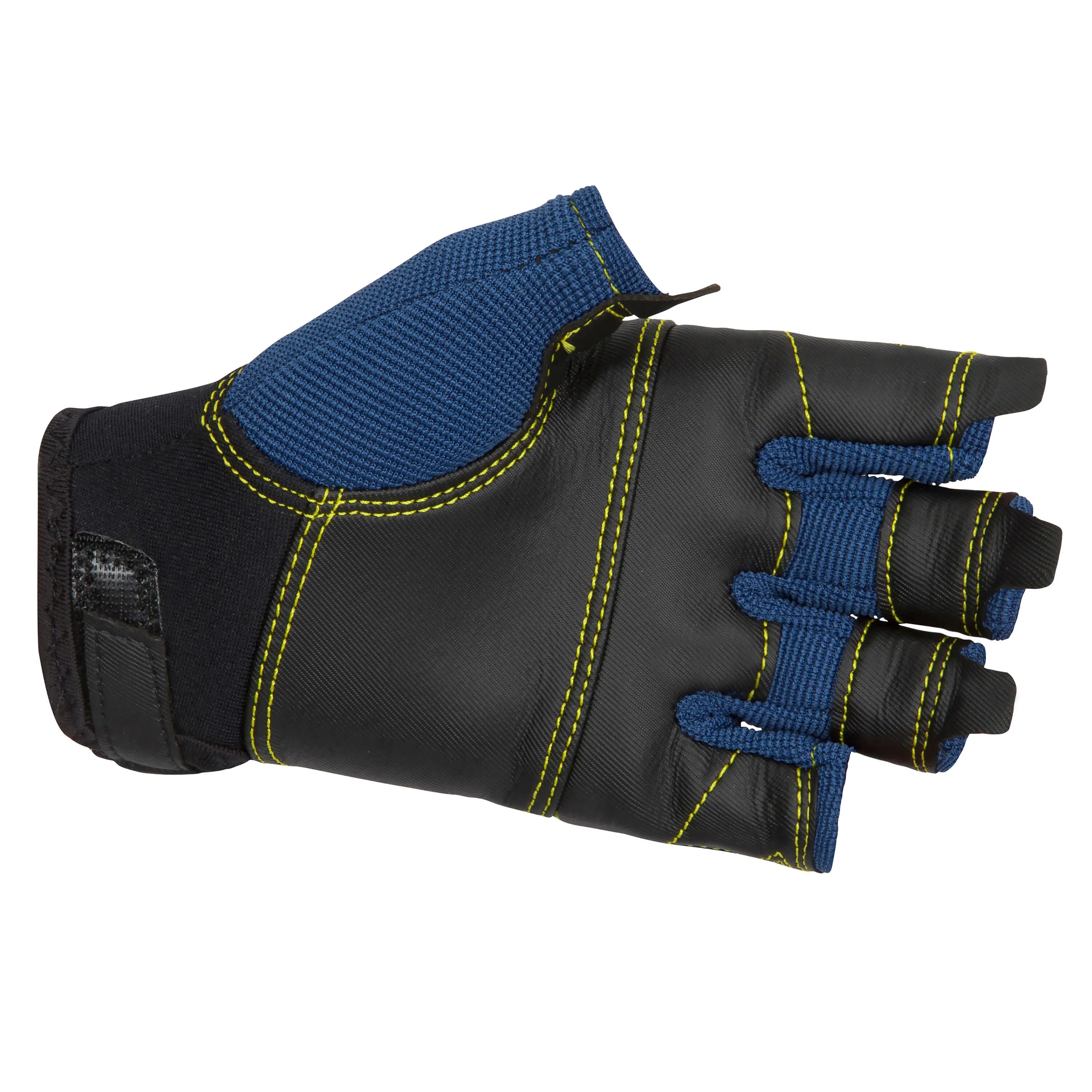 Kids Half-Finger Sailing Gloves Tribord 500 - Dark Blue/Black