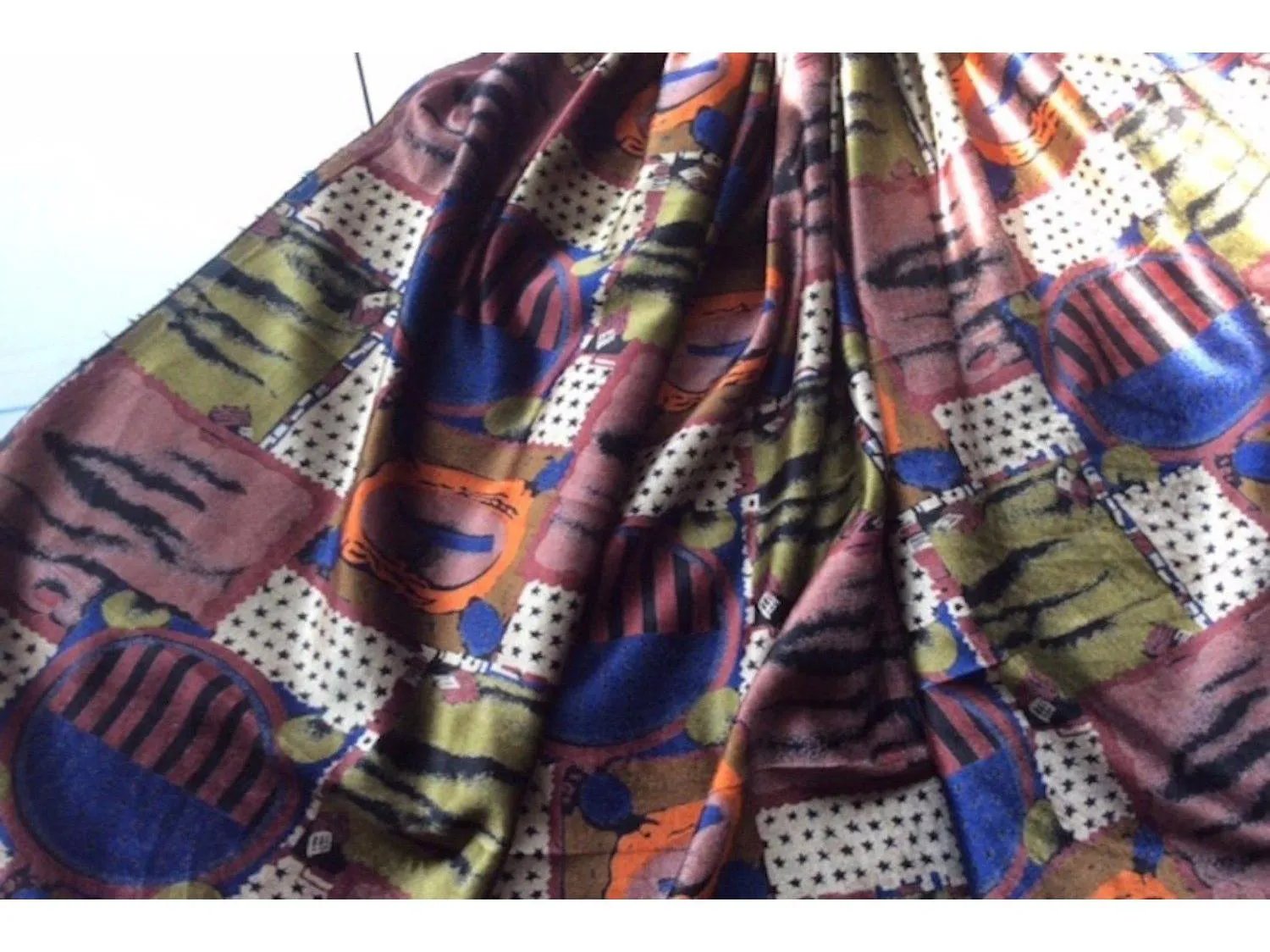 CLEARANCE:  Nicosia printed Velveteen Fabric - Good Quality