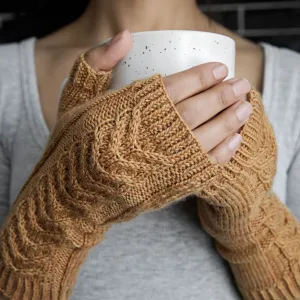 Comfy Fingerless Gloves Knitting Pattern