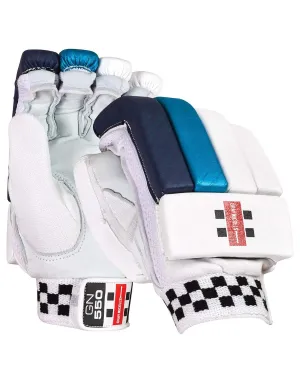 Gray Nicolls 550 Navy Blue Cricket Batting Gloves - XS Boys/Junior