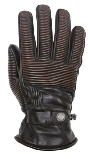 Helstons Camaro motorcycle waterproof gloves, black/brown