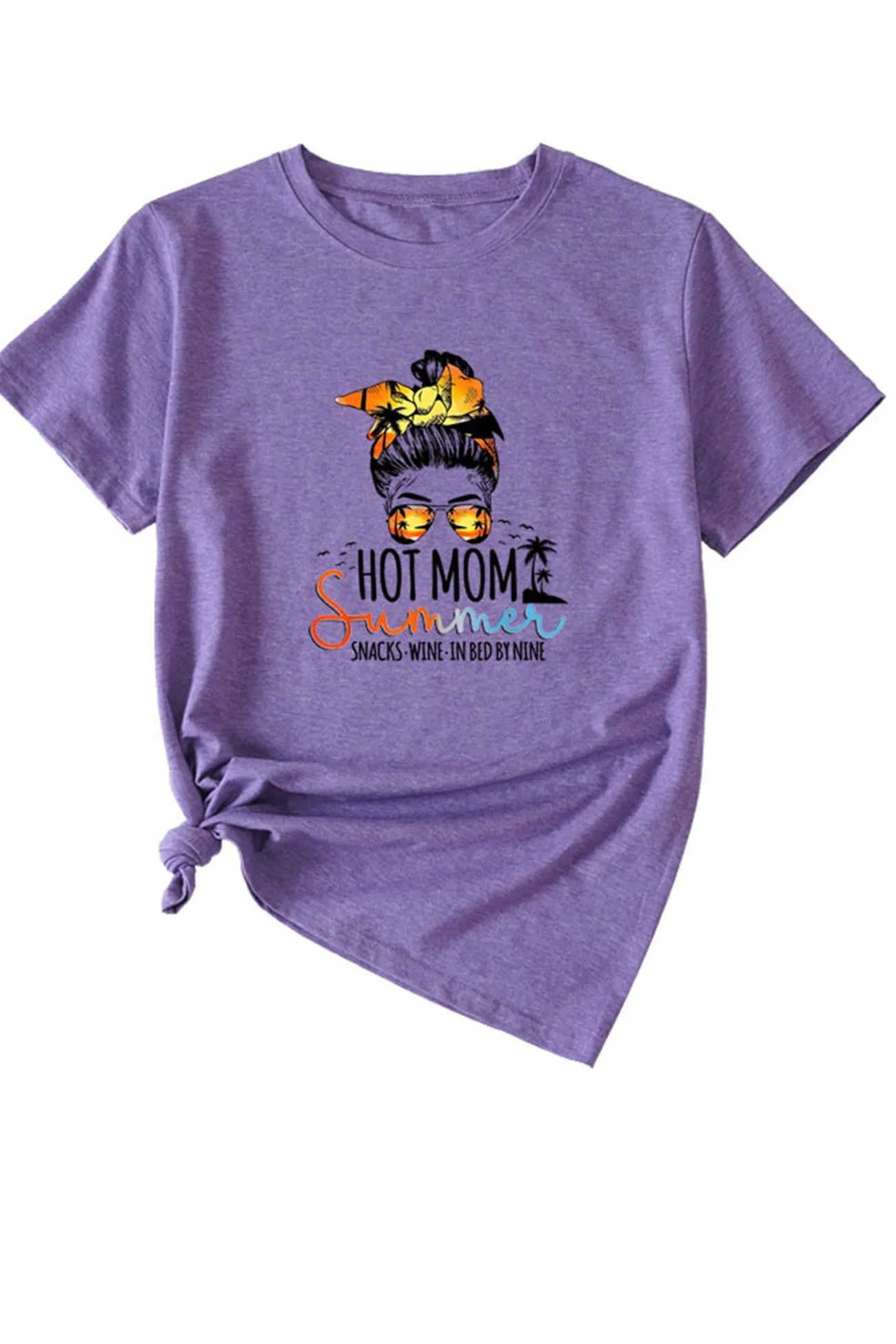 Hot Mom Summer Graphic Print T-shirt