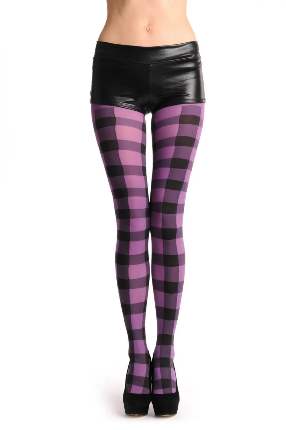 Purple & Black Checkered