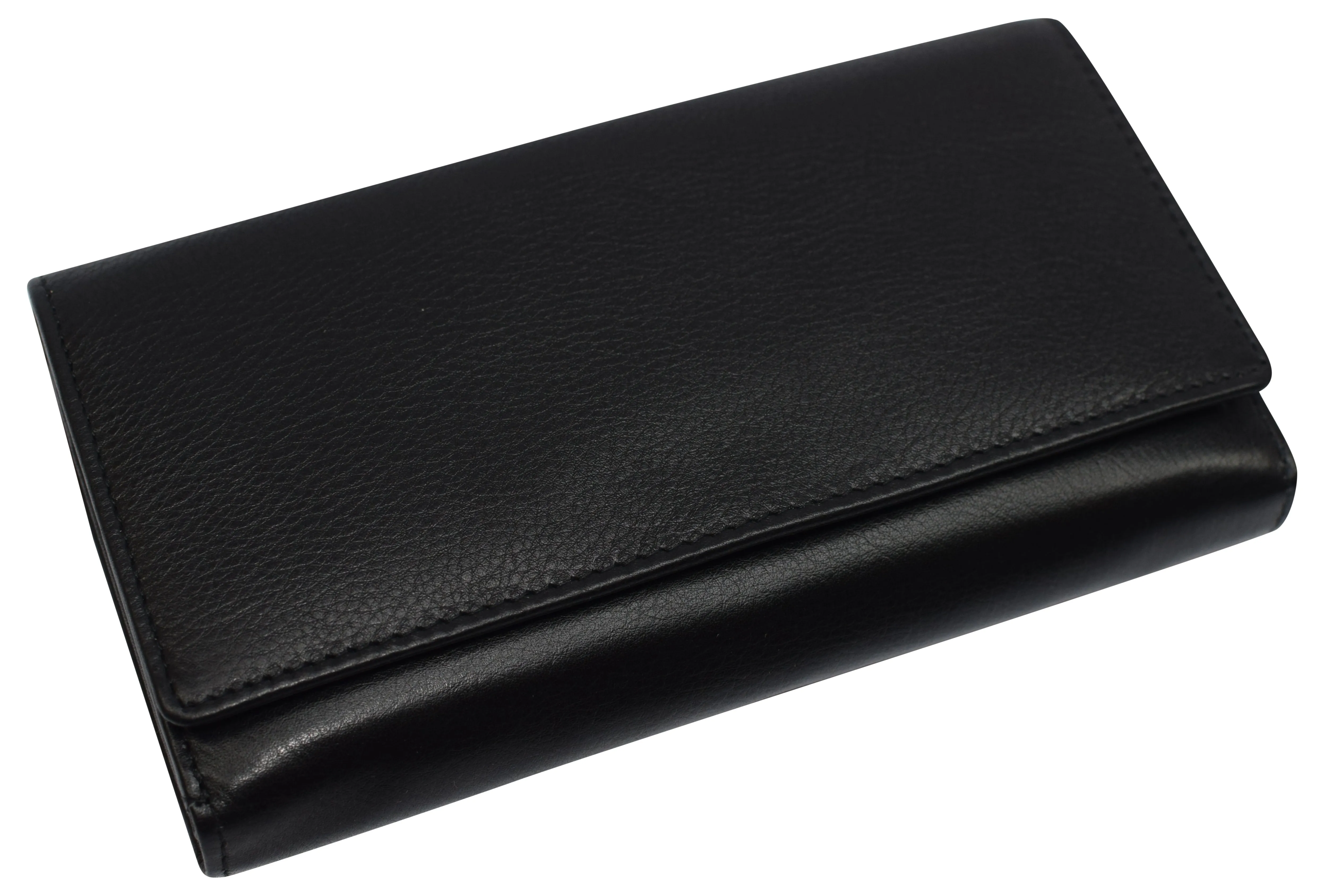 RFIDCN5575 Womens RFID Genuine Leather Wallet Clutch Zip Around Checkbook Organizer for Ladies