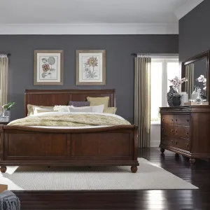 Rustic Traditions - Sleigh Bed, Dresser & Mirror