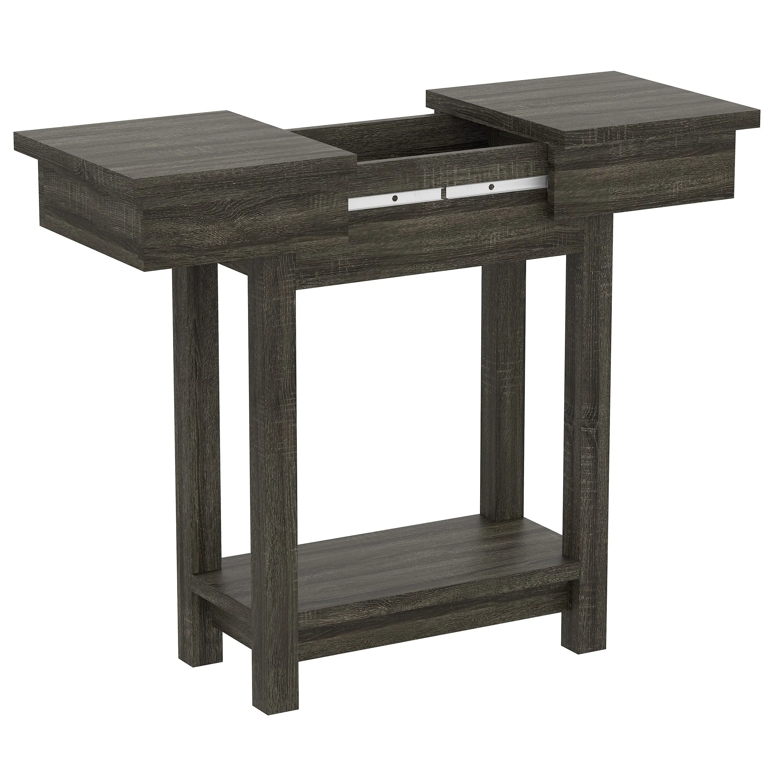 Safdie & Co. Accent Table 20L Dark Grey Open Top Drawer