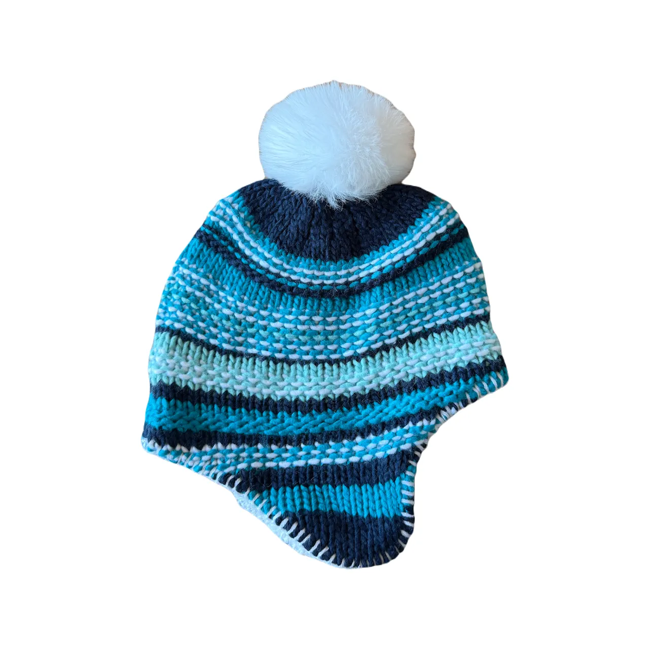 Striped Knit Helmet Hat - Toddler